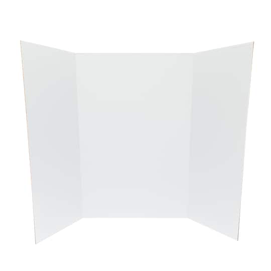 12 Pack: 36&#x22; x 48&#x22; White Corrugated Tri-Fold Display Board